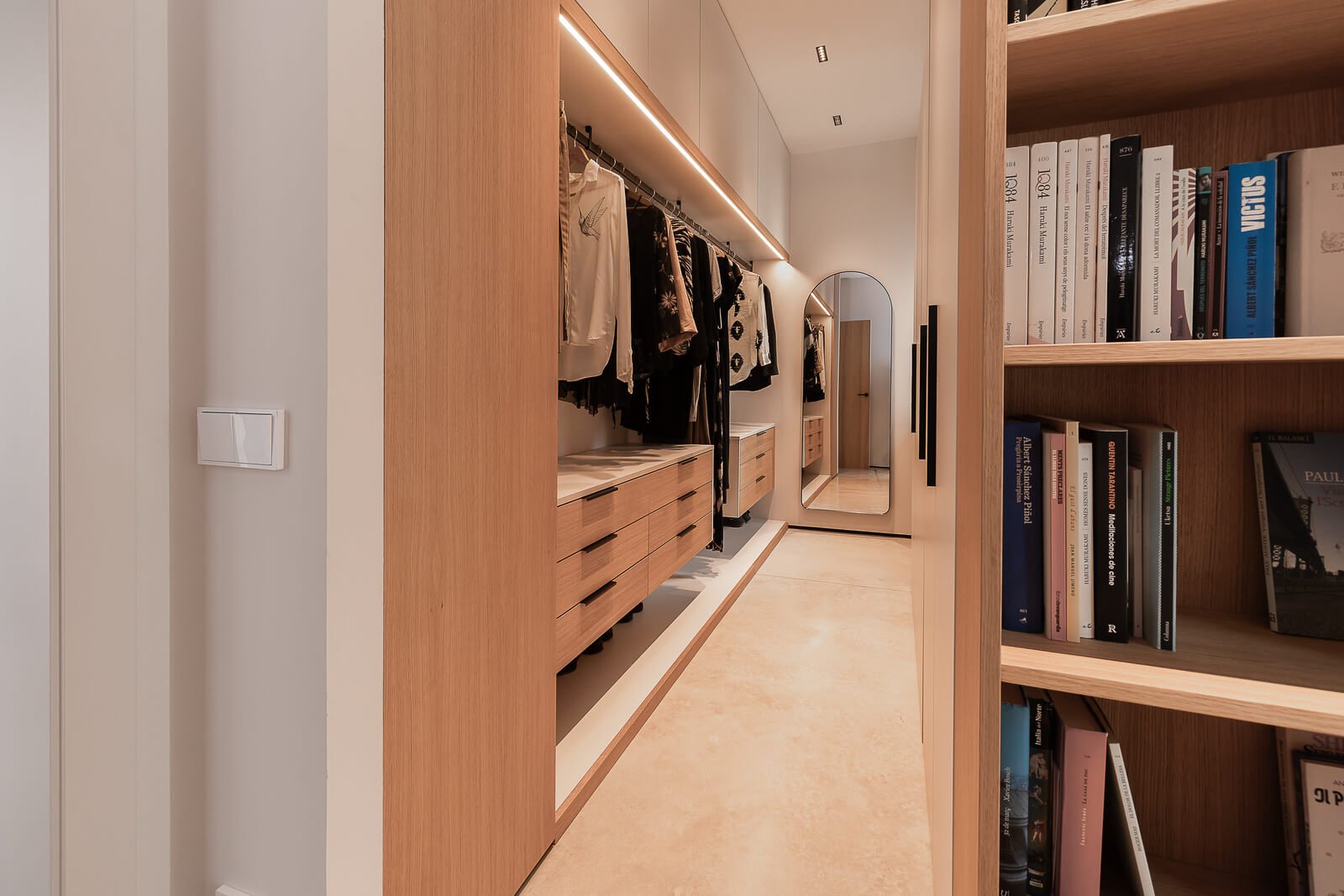 Vestidor al projecte Mas Alba