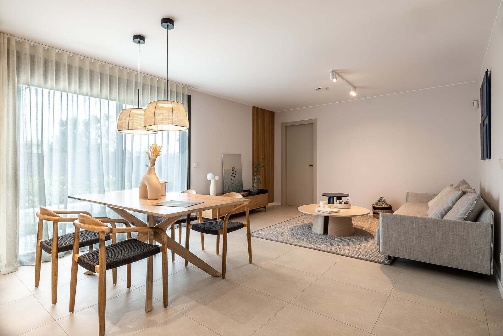 Sala d'estar del pis pilot Hudson a Sant Pere de Ribes