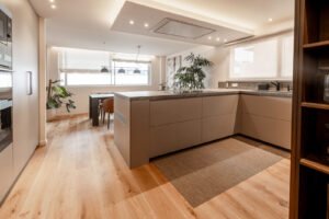 Cuina i menjador  contemporani al projecte Calatrava de Barcelona